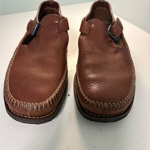 Cole Haan Men's Chestnut Brown Leather Slip-On Moccasins NEED INSOLES